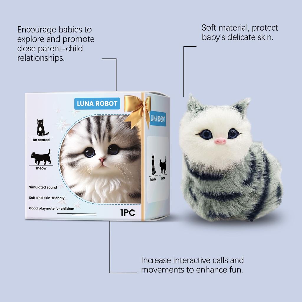 Электрическая игрушка для кошек, звуковая интерактивная игрушка для детей, имитация кошки