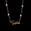 Atoztide Custom Name Necklace for Women Stainless Steel Jewelry Nameplate Choker Twisted Chain Personalized Birthday Gift