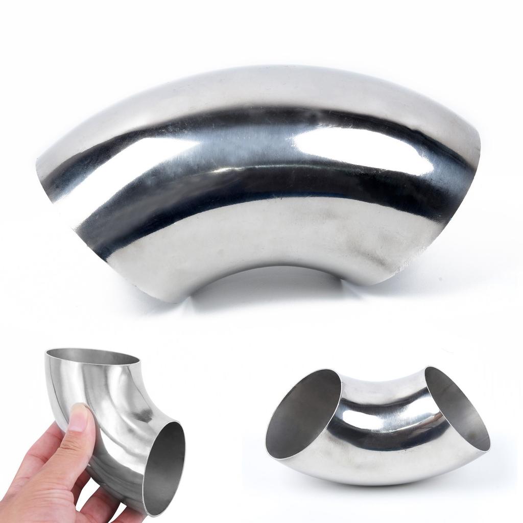 63mm Stainless Steel 90 Degree Car Exhaust Elbow Bend Pipe Tube Mandrel Fitting