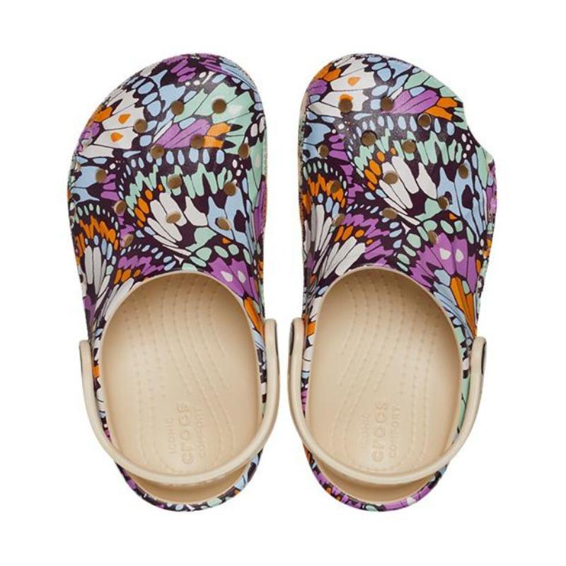 Crocs Модные и удобные детские сандалии белого, зеленого и фиолетового цветов, детская модель