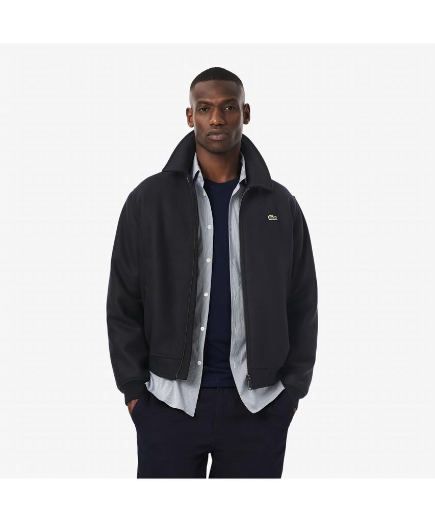 Lacoste Men'S Wool Blend Aviator Jacket Bh7843-55N Hde
