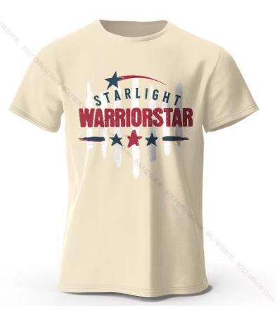 Men's Starlight Warrior Print T-Shirt Oversized Graphic T-Shirt Summer Top