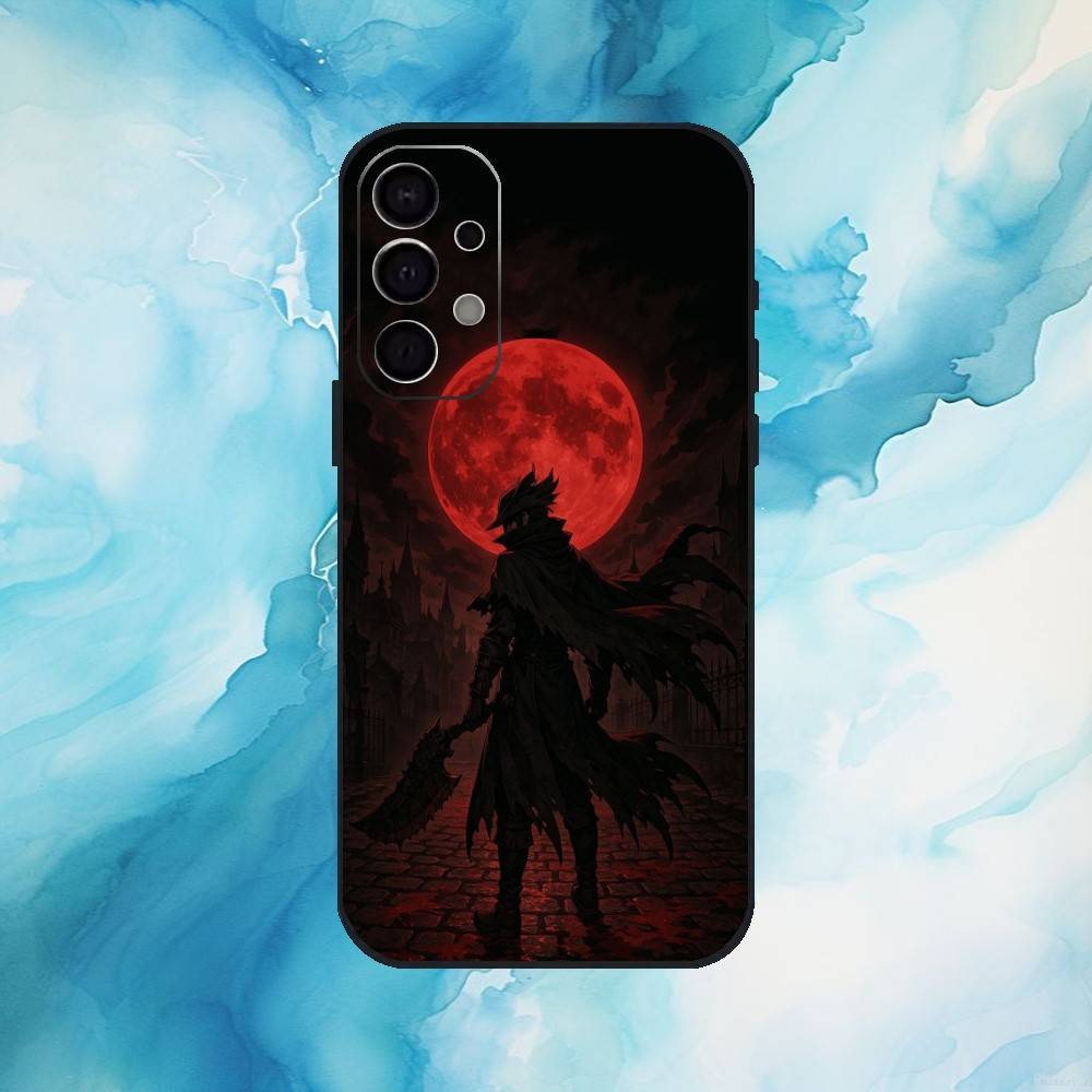 Игровой чехол B-Bloodborne для Samsung Galaxy A73, A72, A71, A70, A53, A52, A51, Мягкий силиконовый черный чехол