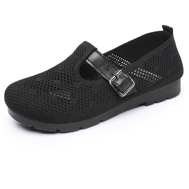 Старые пекинские тканевые туфли женские новые оригинальные мягкая подошва для среднего и пожилого возраста туфли для мамы дышащие туфли из летучей ткани легкие и повседневные педали