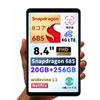 BNCF Bpad Mini Android 14 Snapdragon Widevine L1 FHD IPS 1920x1200 4G Раздельное лицо Свет Приближение Серый Планшет, 8,4-дюйма, 685, 8-ядерный, 20 ГБ+256 ГБ,