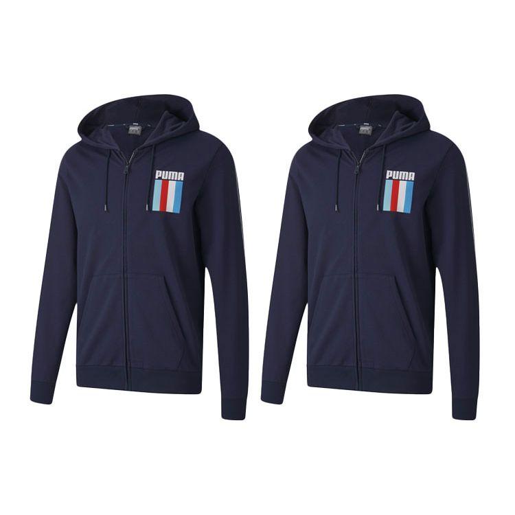 Puma Casual Sports Printed Hooded Jacket Men Outerwear Navy 585062-06