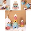 Montessori Stacking Toy For Children Silicone Sensory Development Educational Playset