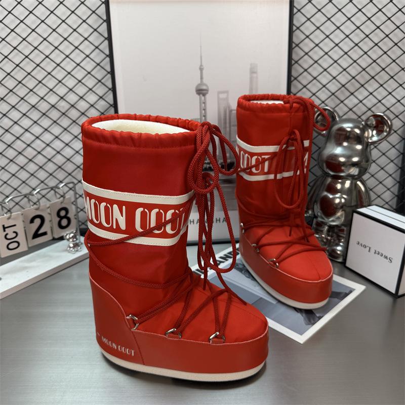 Waterproof version of gypsy moon snow boots women's winter new medium and high tube lace-up non-slip warm ski shoes