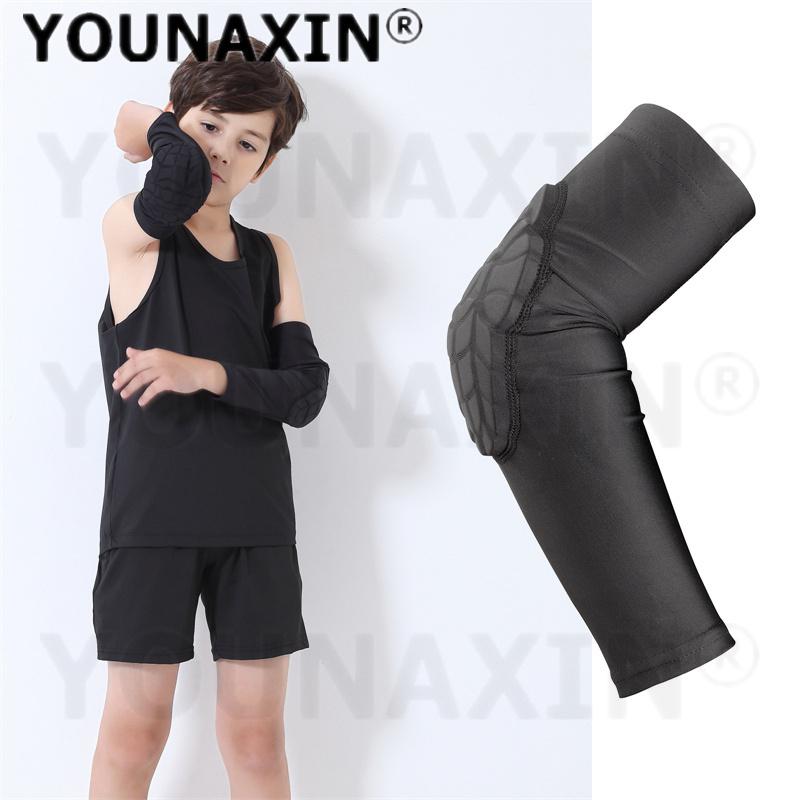 1 пара унисекс для девочек для бега баскетбольный рукав-защита для рук детский футбольный бейсбольный для мальчиков для велоспорта спортивная поддержка налокотник