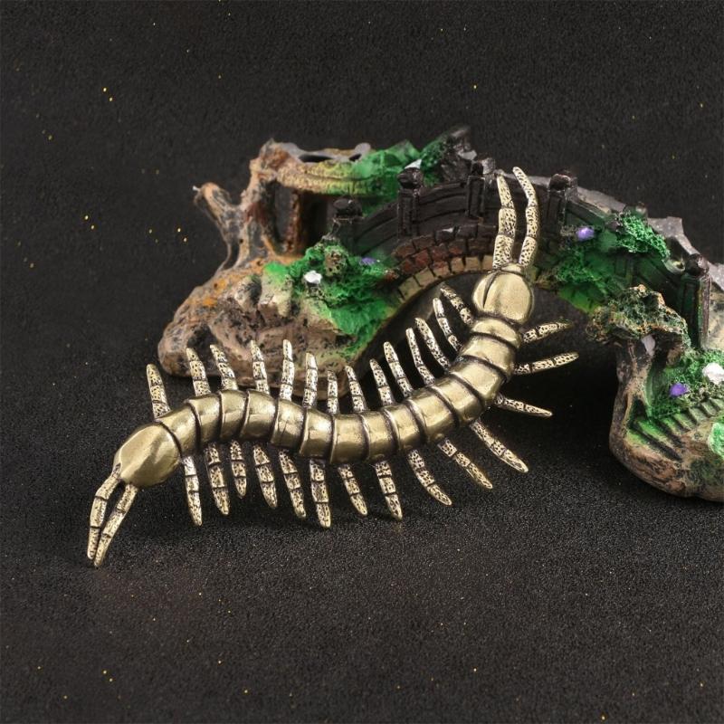Vintage Brass Centipedes Ornament With Intricate Carving Traditional Antique Ornament Home Decoration Gift