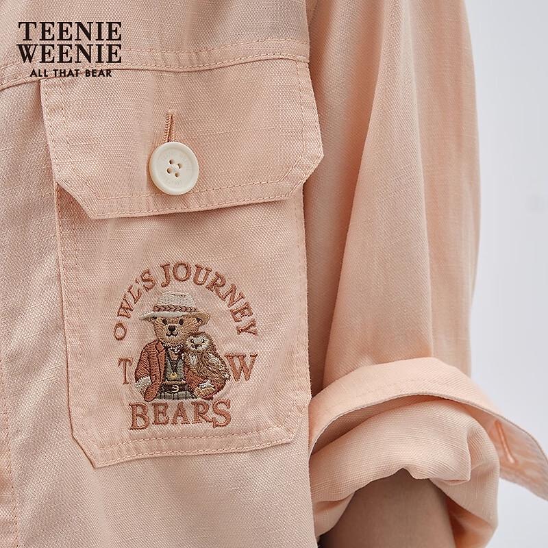 Женская осенняя легкая короткая куртка Teenie Weenie из смесового льна