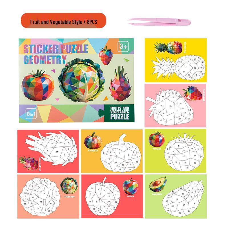Handmade DIY Animal Puzzle Painting Stickers for Kindergarten Education (Ages 3-6)