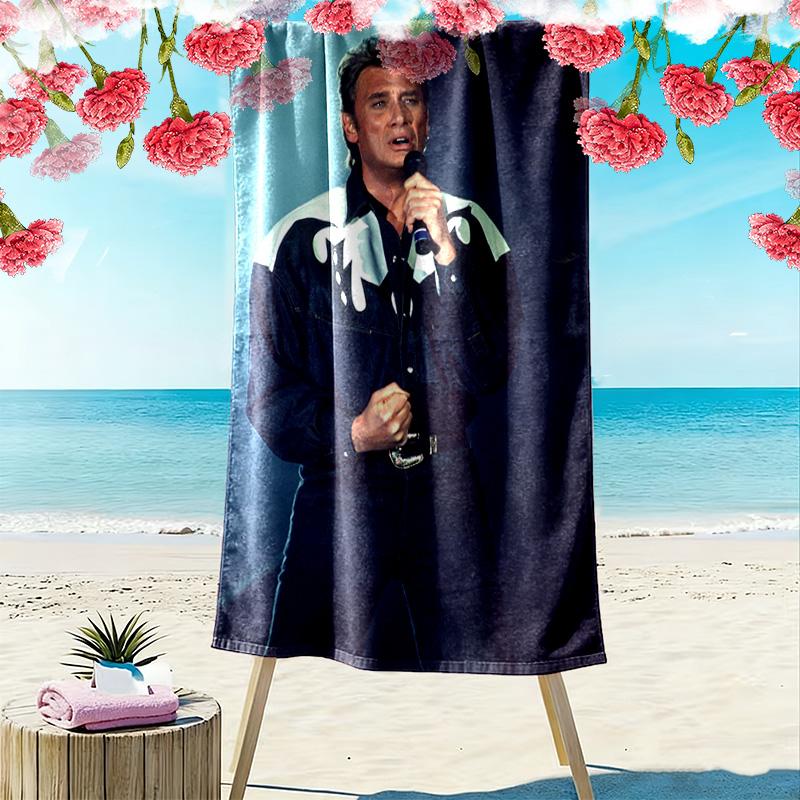 Rhythm: Johnny's Electric Night beach towel beach Beach towel for vacation photos Absorbent bath towel quick-drying swim towel seaside