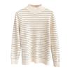 Thickened Velvet All-in-one Sweater for Women In Autumn and Winter New Round Neck Bottoming Shirt with Striped Knitted Sweater Top