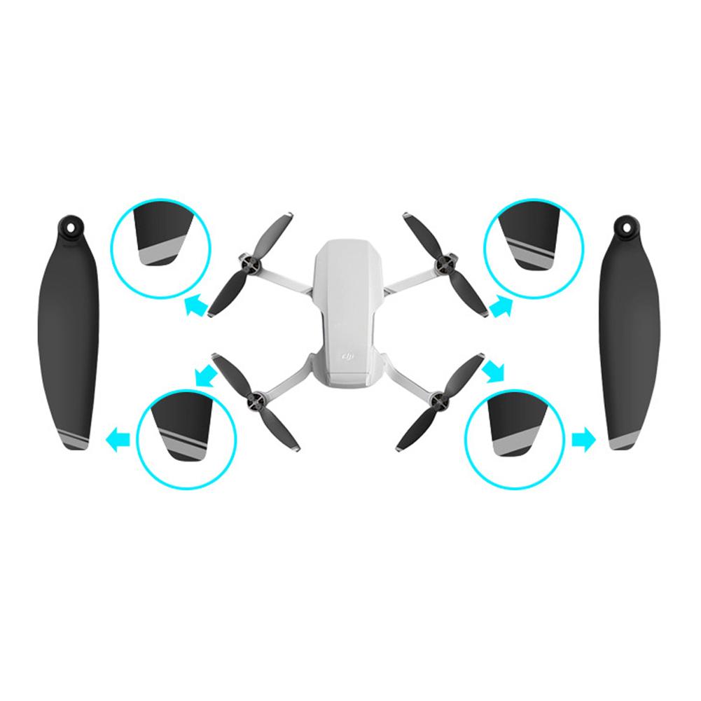 2Pair RC Drone 4726F Propeller Replacement Noise Reduction Fit for DJI Mavic Mini(White Black )