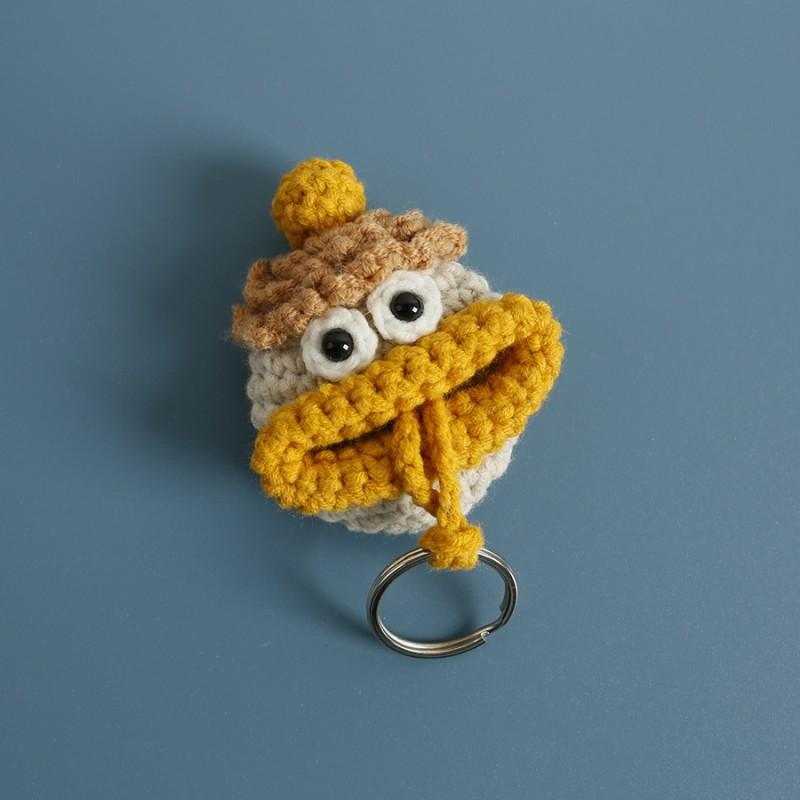 Забавные вязаные крючком брелоки Вязание Милая кукла с сосисочным ртом Держатель для ключей Полезная вязаная сумка для хранения Брелоки для автомобильных ключей Оптовая торговля