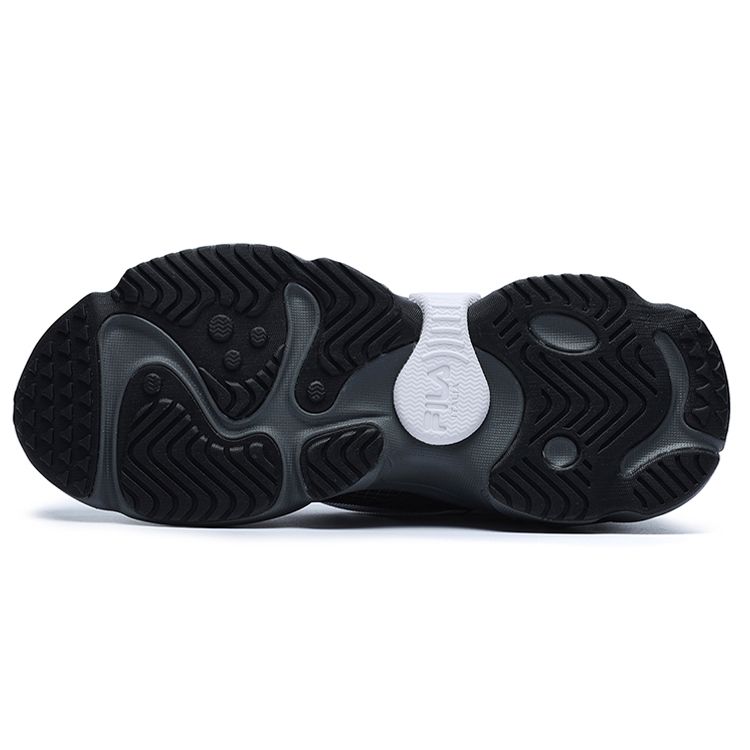 Fila Fusion Енот XWM Ткань Синтетическая кожа Модные Спортивные Низкие Повседневные Кроссовки Женские Кроссовки Черный Серый T12W227331FBG