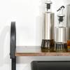 4 Tier Baker S Rack Microwave Stand With 4 Hooks Kitchen Storage Unit For Spices Pots And Pans Rustic Brown