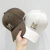 Женская вышитая буква M стандартная бейсболка детская весна и лето новая мода лицо маленькая кепка мужская