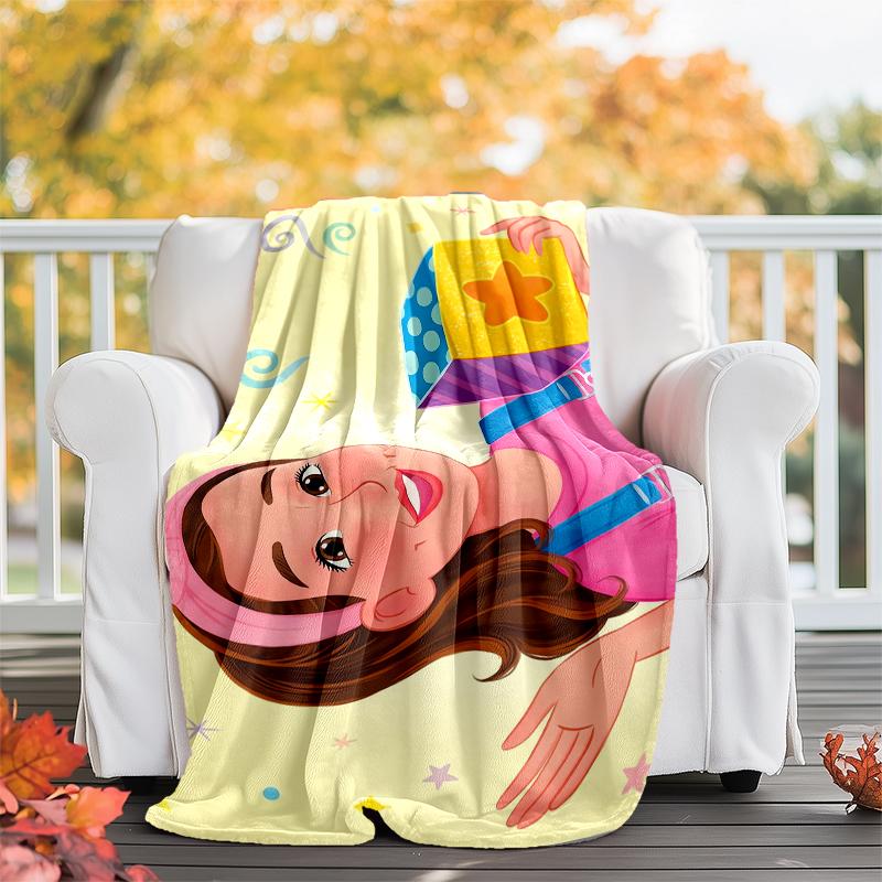 Ms. Rachel Theme Printed Blanket - Perfect for Couch, Bed, Travel & Outdoor Use | Machine Washable, Cozy & Durable.