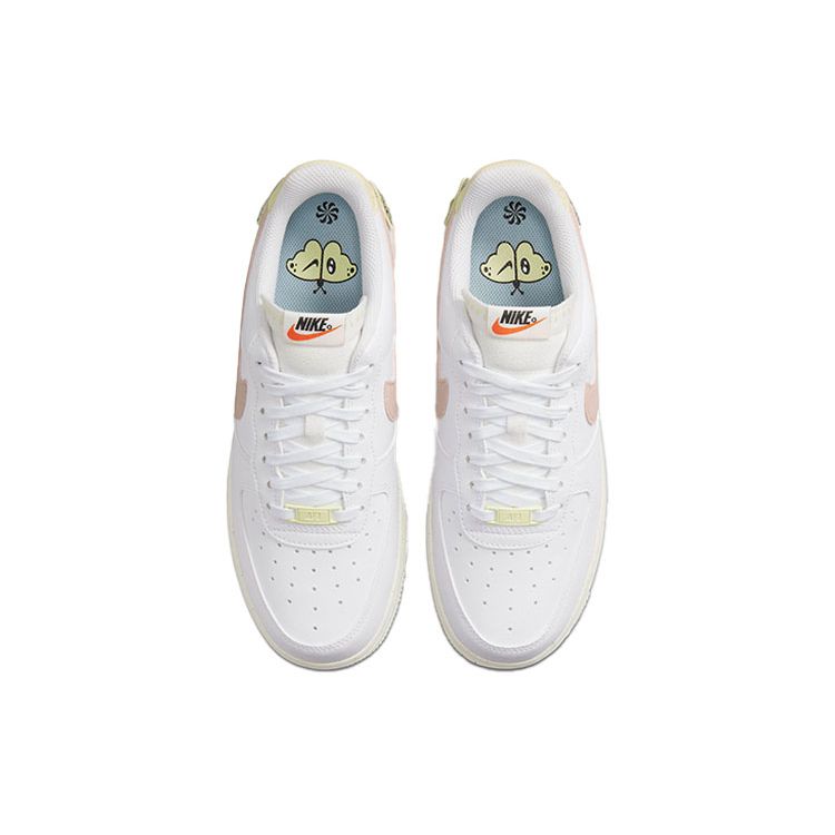 Nike Air Force 1 07 SE Flower Power Женские кроссовки White Boarder-Blue Citron-Tint DJ6377-100