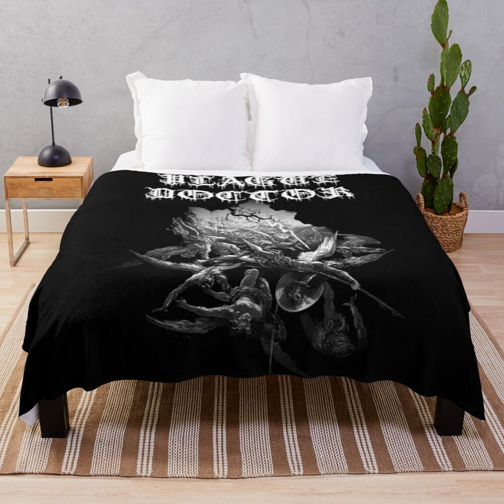 Plague Doctor "Falling Into The Abyss" Throw Blanket