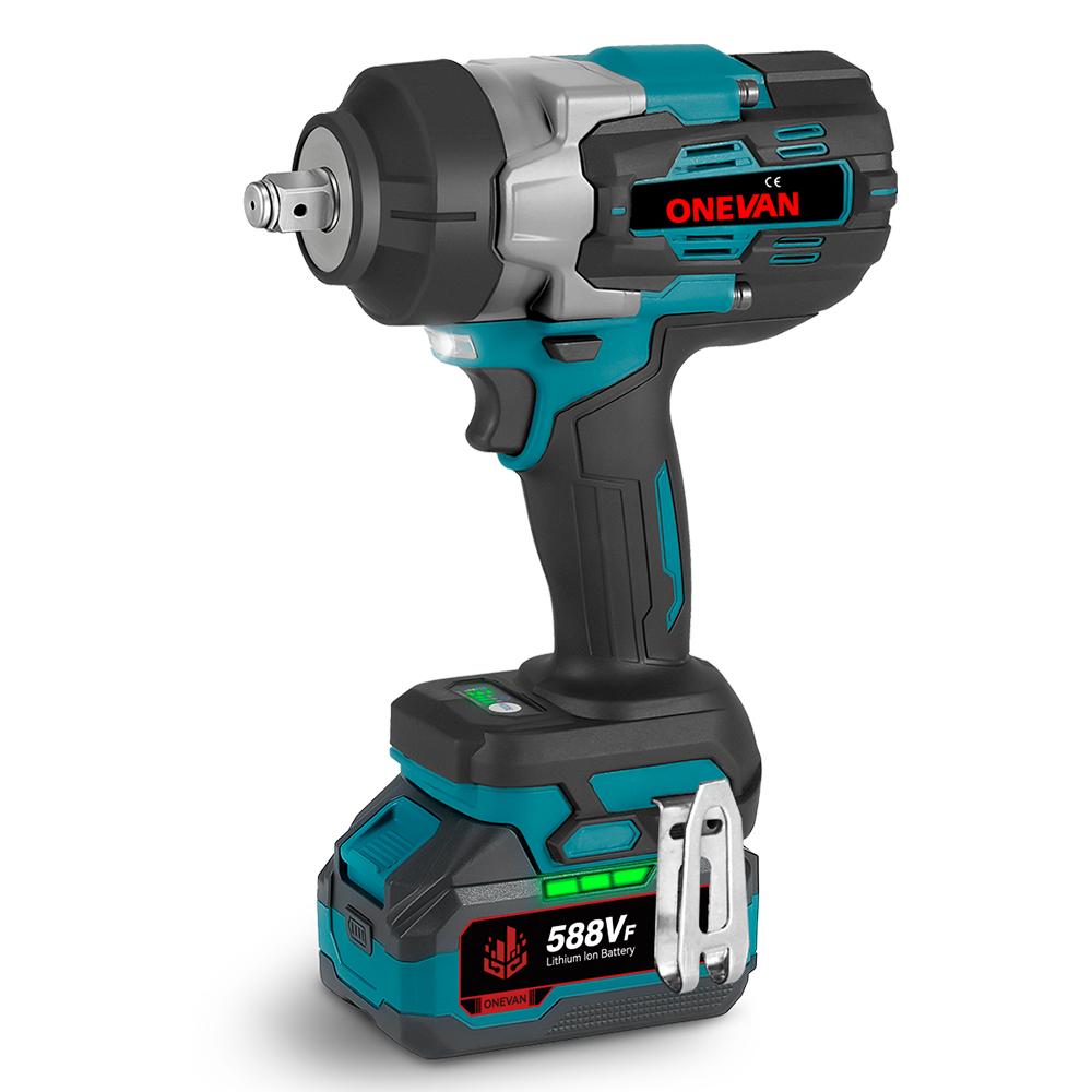 ONEVAN 2800N.M 2800W бесщеточный электрический ударный гайковерт 1/2 дюйма беспроводной ударный гайковерт отвертка инструмент для Makita 18V аккумулятор