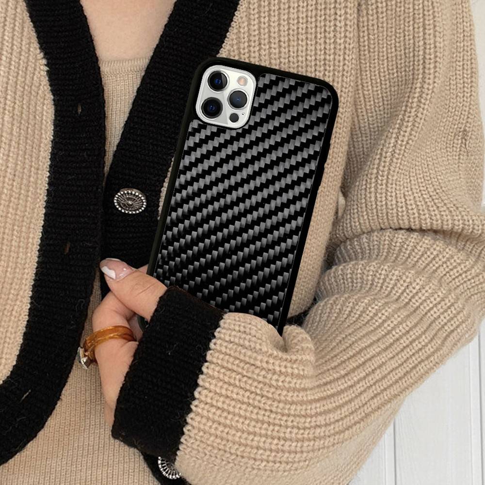 Чехол для телефона Forged Carbon Fundas для IPhone 17 Pro 16 Plus 16 Pro Max 15 14 13 12 11 Задняя крышка из ПК+ТПУ