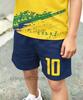 Summer Kids Brazil 10 Soccer Set Boys Short Sleeve Football Training Suit Quick Breathable Sports T Shirt Shorts Jersey Outfit