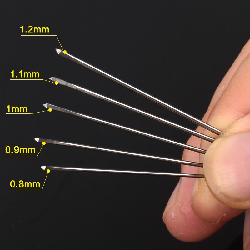 Tungsten Steel Double-Headed Pearl Drill Bit with Triangular Reamer