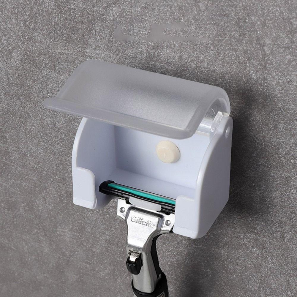 Настенный держатель для бритвы с помазком и лезвием, пылезащитная полка для ванной комнаты, стойка для хранения бритв для мужчин