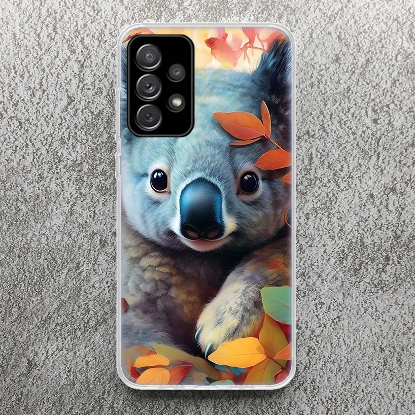 Koala Kawaii Cute Animal Print Soft Case for Samsung A51,A50,A21S,A70,A71 Phone Shell A31,A41,A10,A20E,A30,A40,A6,A7,A8,A9 Cover