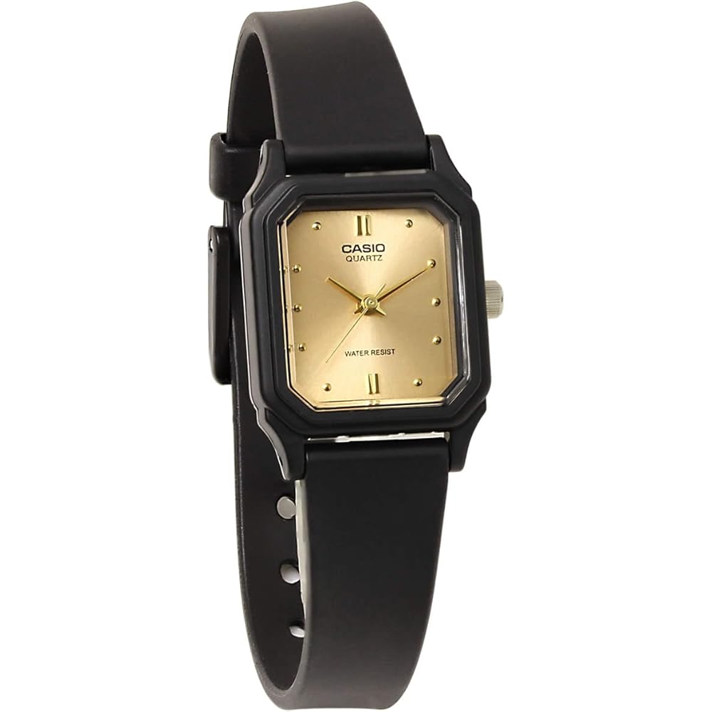 Casio Standard LQ-142E-9A Women's Analog Watch Basic Simple Rubber Black