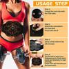 Electric Abdominal Muscle Stimulator EMS Trainer Belt Home Gym Fitness Slimming Massager Waist Belly Weight Loss USB Recharge