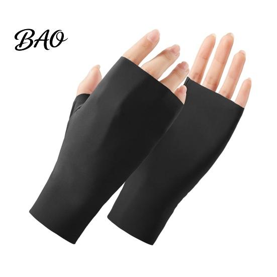 Lightweight UV Gloves Protection Gloves, Ultra Thin Fingerless Sun Ice Silk Cooling Summer for Women Driving Commuting UPF50