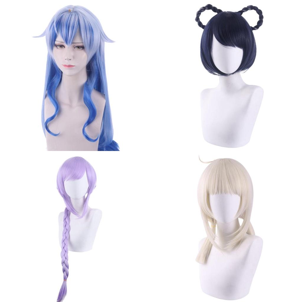 Vibrant Genshin Impact Cosplay Wig Featuring Characters Venti Keqing Barbara Diluc Ganyu Hutao