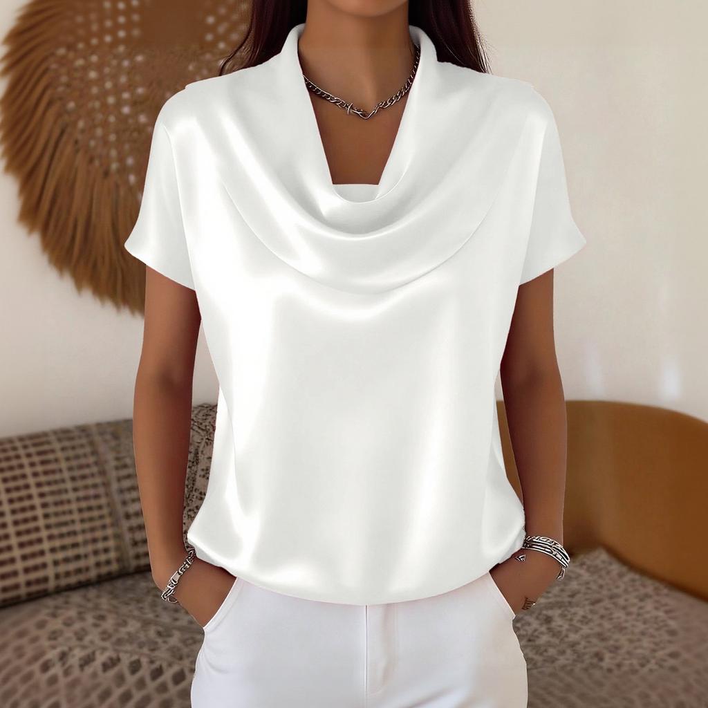 Женская модная повседневная цветная повседневная футболка с коротким рукавом