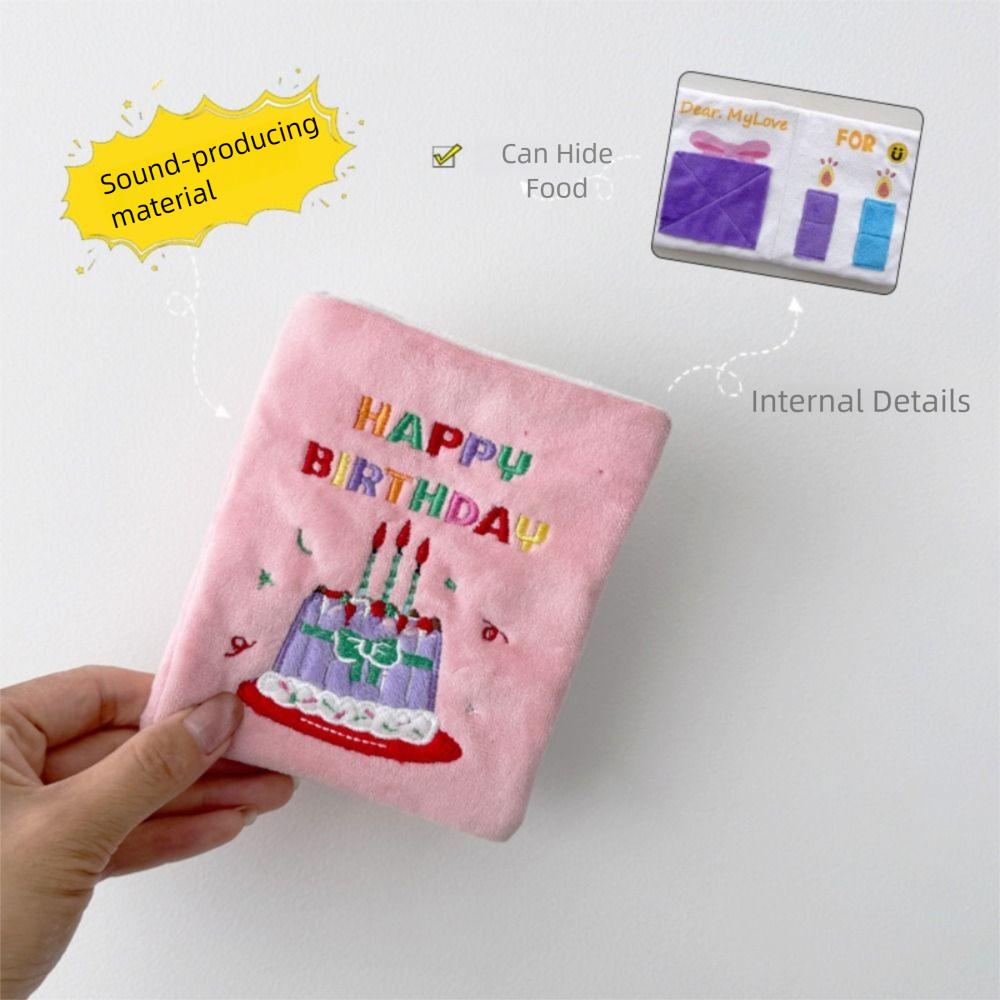 Cartoon Dog Hiding Food Toys Book Interactive Creative Pet Sniffing Toy Durable Sound Cloth Material