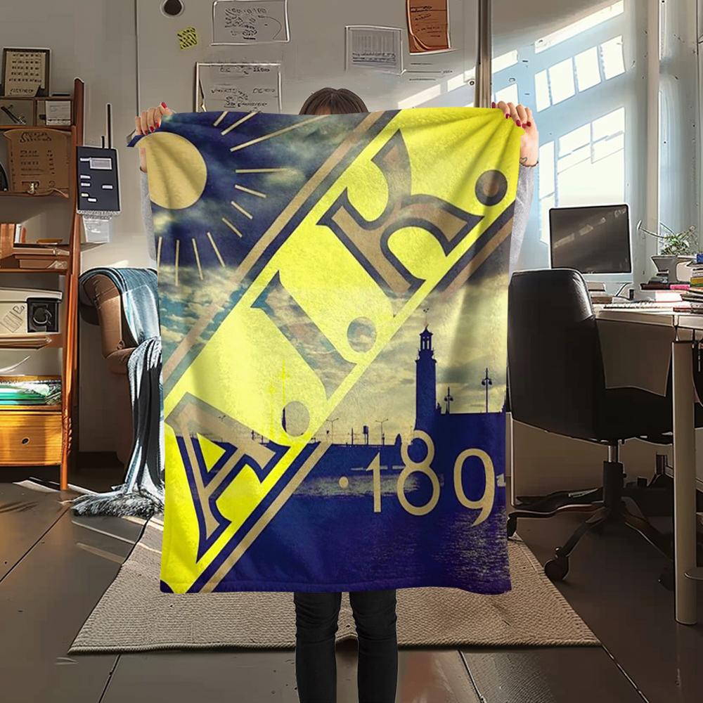 1PC AIK Print Flannel Blanket, High quality Comfortable for All Seasons, Home Decor, Warmth and Comfort, Perfect for Christmas Gifts