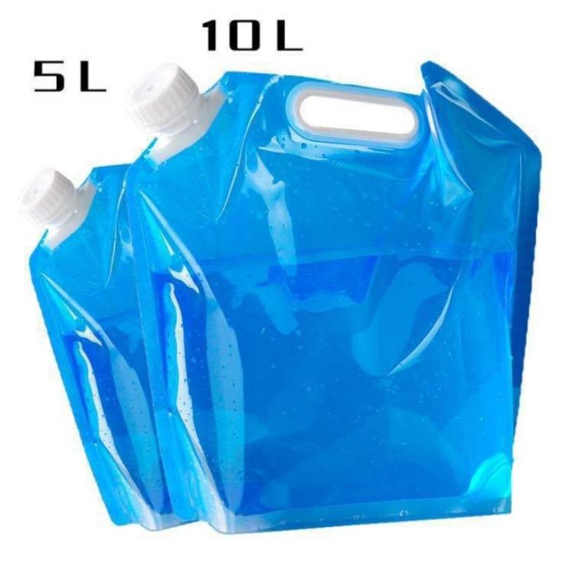 5/10L Water Bag Camping Supplies Portable Folding Water Bucket Large Water Bottle Container Outdoor Travel Collapsible Pouch Outdoor Water Storage Bag