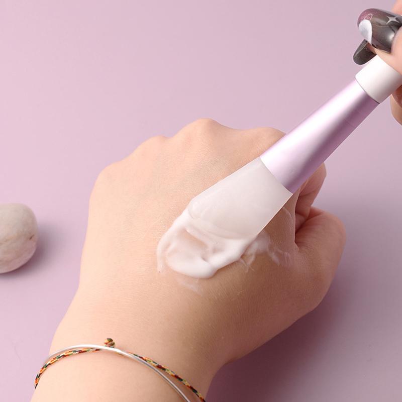 1/2 шт. Белая силиконовая кисть для макияжа, для лица, профессиональные кисти для нанесения грязевых и кремовых масок, инструмент для красоты, для ухода за кожей, для нанесения основы, геля, косметики