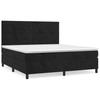 Box Spring Bed with Mattress Black 180 x 200 cm Velvet