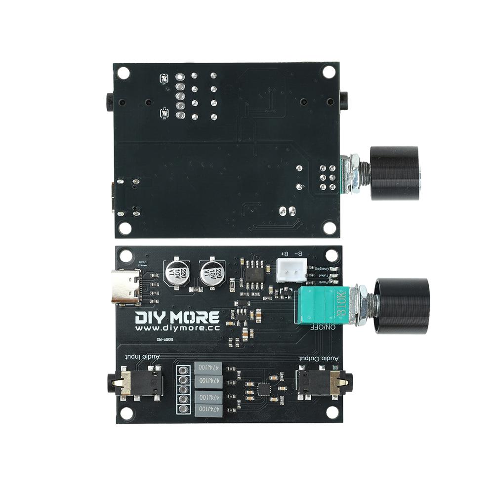 Low Distortion Stereo Audio Amplifier Module 3.7 5V Wide Voltage Led Indicator Volume Control DIY Mini Desktop Headphone