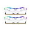 Team Group T-FORCE DELTA RGB DDR5 Blanca 6000MHz 32GB 2x16GB CL28 Dual AMD EXPO E Intel XMP Blanco