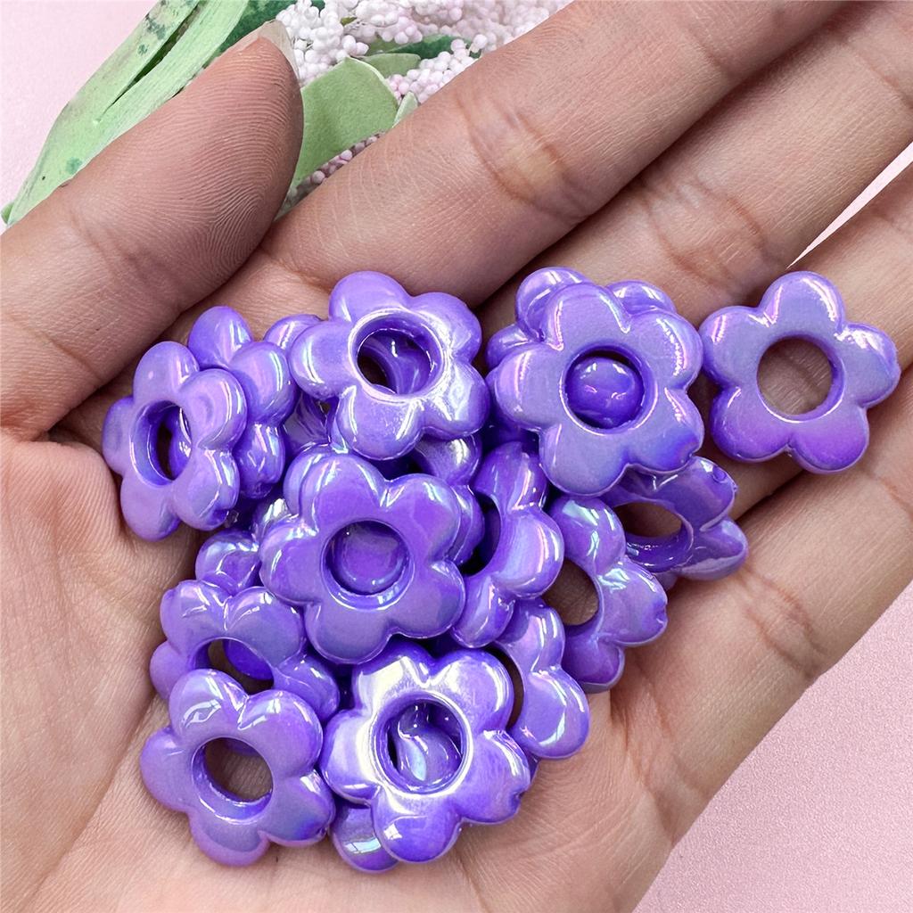 Иллюзорный цвет DIY 19 мм полые креативные акриловые бусины свободные бусины пятиугольные цветы модные для изготовления серег и ожерелья ювелирных аксессуаров 20 шт.