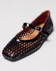 Ballet Flats Perforated 2402855 36 Black Patent Leather