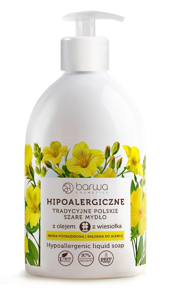 Barwa Wiesiołek Szare Mydło W Płynie Do Skóry Delikatnej 500 Ml