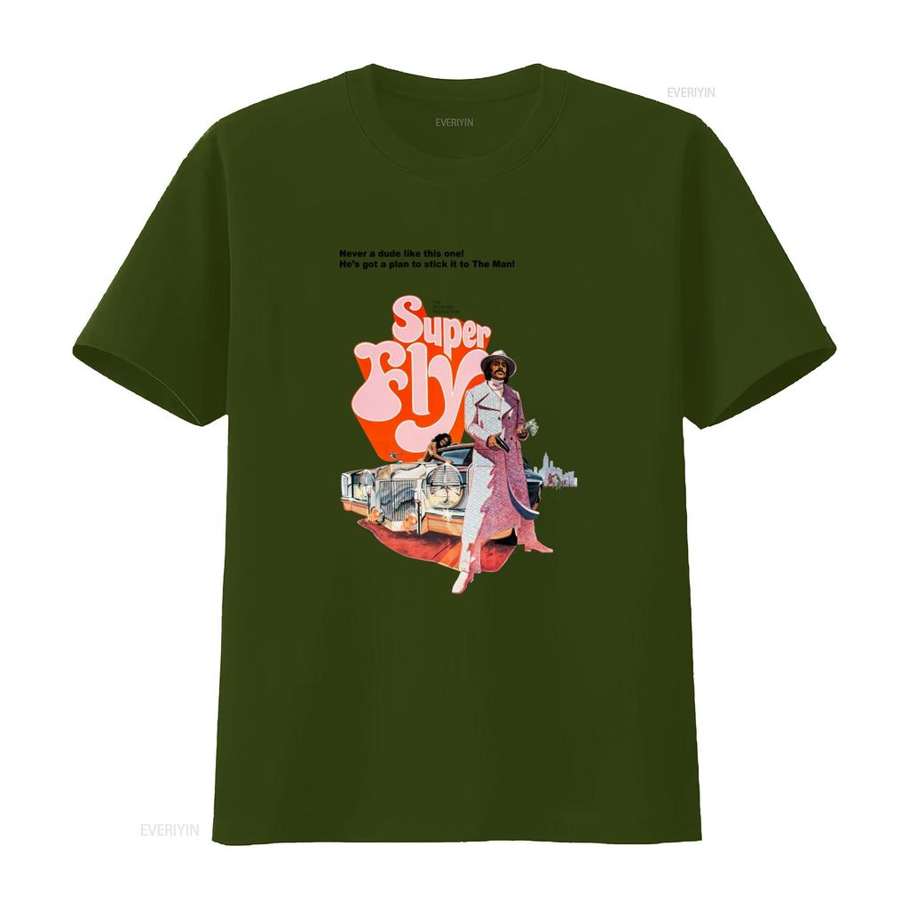 Super Fly T Shirt Classic Movie Retro Style Superfly Vintage Design Fashionable vintage Washed Unisex Soft homme streetwear