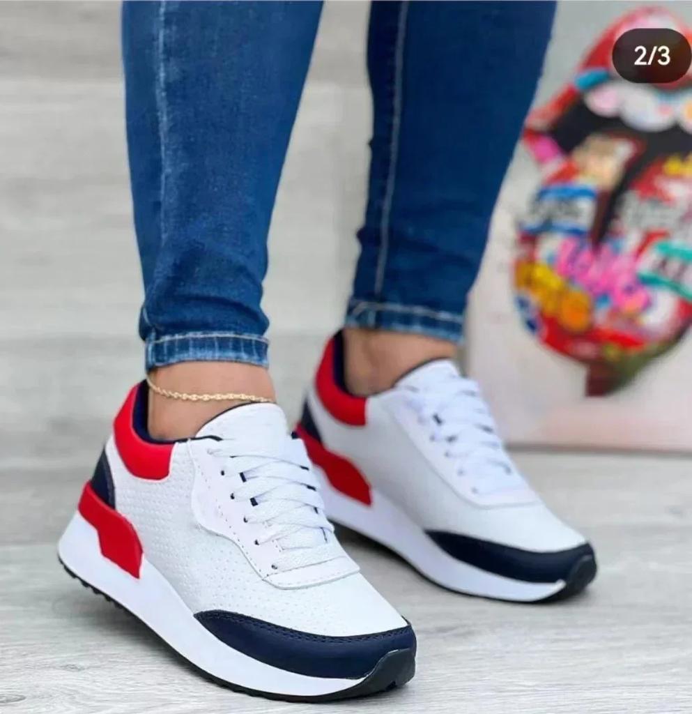 Women's Lace-up Sneakers, Outdoor Walking Shoes, Plus Size, Solid Color, Stylish, New Spring Women Shoes Sneakers Women