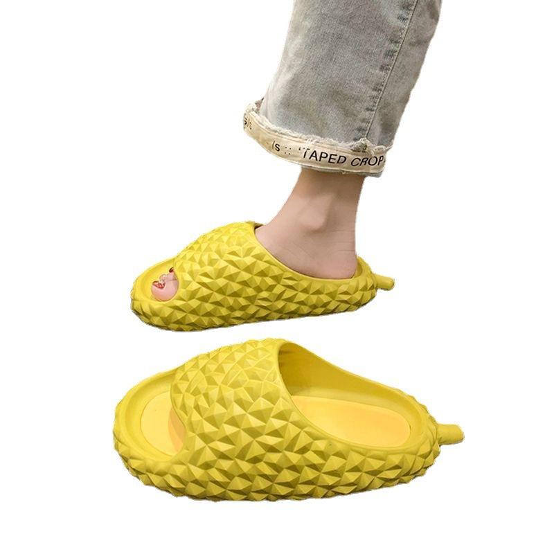 Мужские тапочки из дуриана, летние модные однотонные пляжные сандалии с открытым носком, женские нескользящие шлепанцы Chanclas Hombre